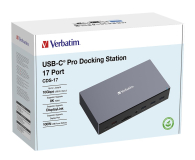 VERBATIM USB-C Pro 3xHDMI 2xDP RJ45 5xUSB 2xUSB-C SD microSD DC audio 32172 - 1236416 - zdjęcie 2